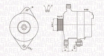 Magneti Marelli Generator [Hersteller-Nr. 063731809010] für Toyota von MAGNETI MARELLI