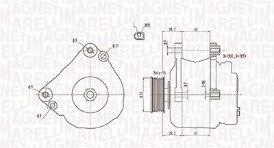 Magneti Marelli Generator [Hersteller-Nr. 063731818010] für Audi, Seat, Skoda, VW von MAGNETI MARELLI