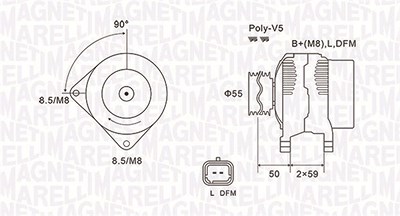 Magneti Marelli Generator [Hersteller-Nr. 063731823010] für Renault von MAGNETI MARELLI