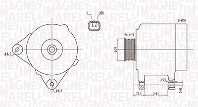 Magneti Marelli Generator [Hersteller-Nr. 063731824010] für Nissan, Opel, Renault von MAGNETI MARELLI