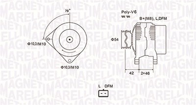 Magneti Marelli Generator [Hersteller-Nr. 063731850010] für Citroën, Peugeot von MAGNETI MARELLI