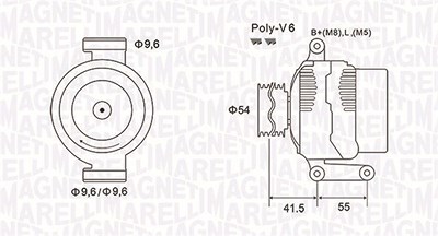 Magneti Marelli Generator [Hersteller-Nr. 063731856010] für Fiat, Lancia von MAGNETI MARELLI