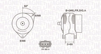 Magneti Marelli Generator [Hersteller-Nr. 063731857010] für Ford von MAGNETI MARELLI