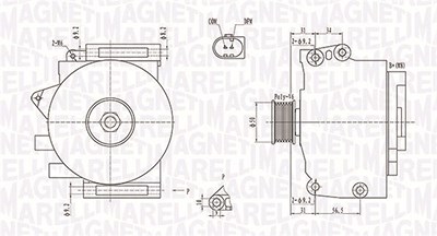 Magneti Marelli Generator [Hersteller-Nr. 063731859010] für Mercedes-Benz von MAGNETI MARELLI