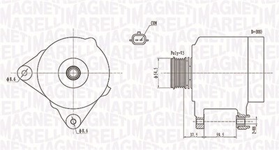 Magneti Marelli Generator [Hersteller-Nr. 063731860010] für Renault von MAGNETI MARELLI