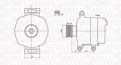 Magneti Marelli Generator [Hersteller-Nr. 063731869010] für Mini von MAGNETI MARELLI