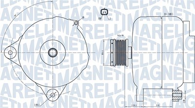 Magneti Marelli Generator [Hersteller-Nr. 063731876010] für Nissan, Renault von MAGNETI MARELLI