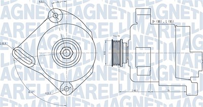 Magneti Marelli Generator [Hersteller-Nr. 063731886010] für Alfa Romeo, Fiat, Lancia von MAGNETI MARELLI