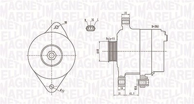 Magneti Marelli Generator [Hersteller-Nr. 063731892010] für Toyota von MAGNETI MARELLI