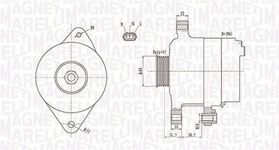 Magneti Marelli Generator [Hersteller-Nr. 063731893010] für Toyota von MAGNETI MARELLI
