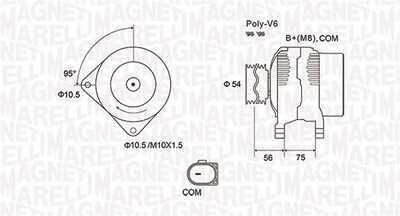 Magneti Marelli Generator [Hersteller-Nr. 063731904010] für BMW von MAGNETI MARELLI