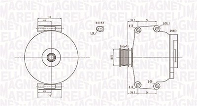 Magneti Marelli Generator [Hersteller-Nr. 063731908010] für Mercedes-Benz von MAGNETI MARELLI