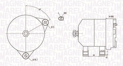 Magneti Marelli Generator [Hersteller-Nr. 063731913010] für Citroën, Iveco, Peugeot von MAGNETI MARELLI