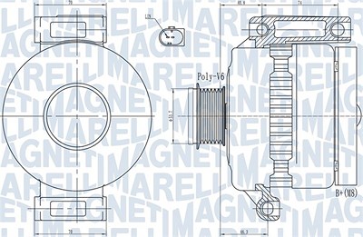 Magneti Marelli Generator [Hersteller-Nr. 063731923010] für Ford von MAGNETI MARELLI