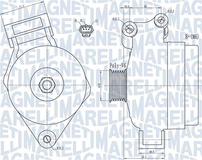 Magneti Marelli Generator [Hersteller-Nr. 063731925010] für Ford von MAGNETI MARELLI