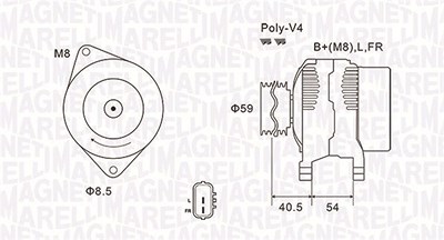 Magneti Marelli Generator [Hersteller-Nr. 063731927010] für Hyundai, Kia von MAGNETI MARELLI