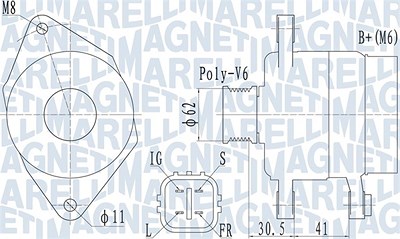 Magneti Marelli Generator [Hersteller-Nr. 063731930010] für Toyota von MAGNETI MARELLI