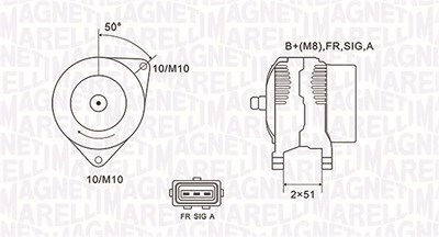 Magneti Marelli Generator [Hersteller-Nr. 063731941010] für Ford von MAGNETI MARELLI