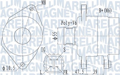 Magneti Marelli Generator [Hersteller-Nr. 063731942010] für Toyota von MAGNETI MARELLI