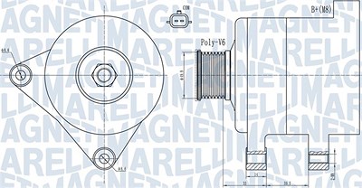 Magneti Marelli Generator [Hersteller-Nr. 063731945010] für Peugeot, Renault von MAGNETI MARELLI