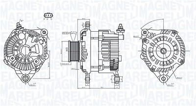 Magneti Marelli Generator [Hersteller-Nr. 063731946010] für Nissan von MAGNETI MARELLI