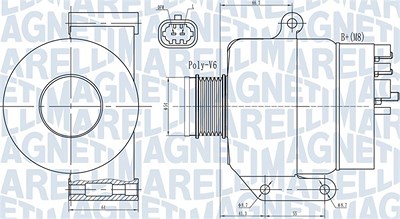 Magneti Marelli Generator [Hersteller-Nr. 063731987010] für Opel, Renault von MAGNETI MARELLI