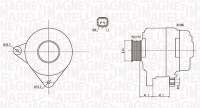 Magneti Marelli Generator [Hersteller-Nr. 063732008010] für Citroën, Mitsubishi, Peugeot von MAGNETI MARELLI