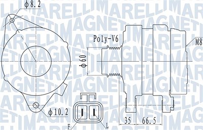 Magneti Marelli Generator [Hersteller-Nr. 063732010010] für Opel von MAGNETI MARELLI