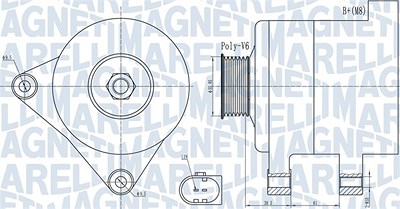 Magneti Marelli Generator [Hersteller-Nr. 063732011010] für Audi, Mercedes-Benz, Seat, Skoda, VW von MAGNETI MARELLI