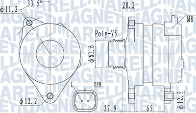 Magneti Marelli Generator [Hersteller-Nr. 063732016010] für Alfa Romeo, Fiat von MAGNETI MARELLI