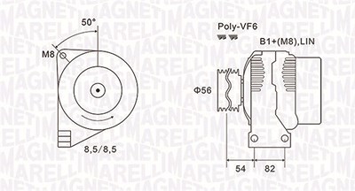 Magneti Marelli Generator [Hersteller-Nr. 063732028010] für Volvo von MAGNETI MARELLI