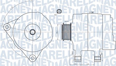 Magneti Marelli Generator [Hersteller-Nr. 063732033010] für Citroën, Fiat, Peugeot von MAGNETI MARELLI