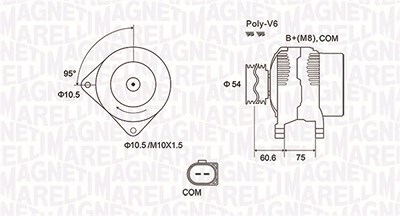 Magneti Marelli Generator [Hersteller-Nr. 063732051010] für BMW von MAGNETI MARELLI