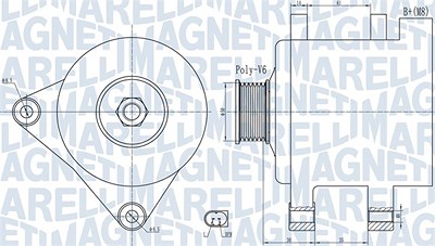 Magneti Marelli Generator [Hersteller-Nr. 063732056010] für Audi, Seat, Skoda, VW von MAGNETI MARELLI