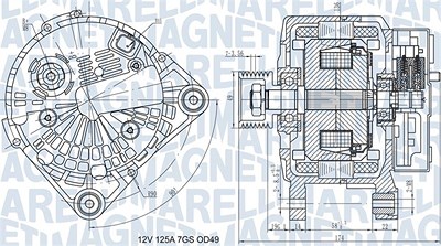 Magneti Marelli Generator [Hersteller-Nr. 063732058010] für Renault von MAGNETI MARELLI