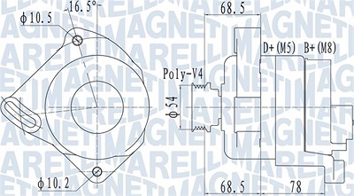 Magneti Marelli Generator [Hersteller-Nr. 063732094010] für Fiat von MAGNETI MARELLI