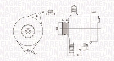 Magneti Marelli Generator [Hersteller-Nr. 063732112010] für Mitsubishi von MAGNETI MARELLI