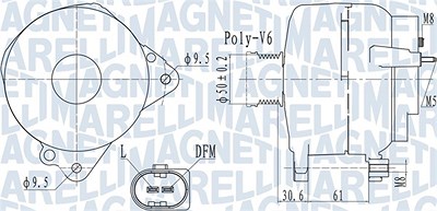 Magneti Marelli Generator [Hersteller-Nr. 063732118010] für Audi, Seat, Skoda, VW von MAGNETI MARELLI