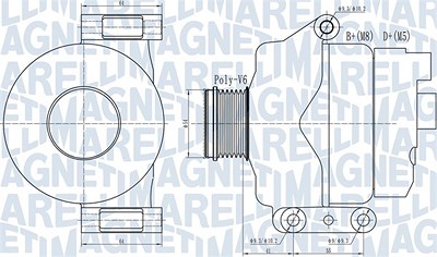 Magneti Marelli Generator [Hersteller-Nr. 063732132010] für Citroën, Fiat, Peugeot von MAGNETI MARELLI
