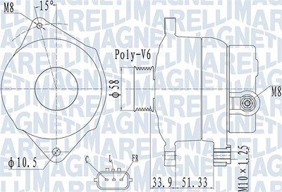 Magneti Marelli Generator [Hersteller-Nr. 063732138010] für Hyundai, Kia von MAGNETI MARELLI