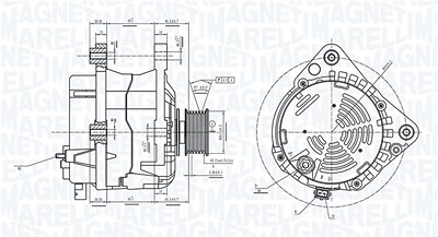 Magneti Marelli Generator [Hersteller-Nr. 063733837010] für Ford, Seat, Skoda, VW von MAGNETI MARELLI