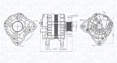 Magneti Marelli Generator [Hersteller-Nr. 063736095010] für Dacia, Renault, Smart von MAGNETI MARELLI