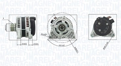 Magneti Marelli Generator [Hersteller-Nr. 063736372010] für Alfa Romeo, Fiat, Jeep von MAGNETI MARELLI