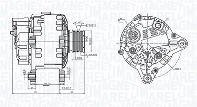 Magneti Marelli Generator [Hersteller-Nr. 063739064010] für Dacia, Renault von MAGNETI MARELLI