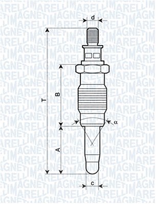 Magneti Marelli Glühkerze [Hersteller-Nr. 062900005304] für Mitsubishi, Renault, Volvo von MAGNETI MARELLI