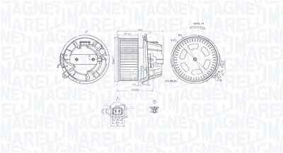 Magneti Marelli Innenraumgebläse [Hersteller-Nr. 069412240010] für Citroën, Peugeot von MAGNETI MARELLI