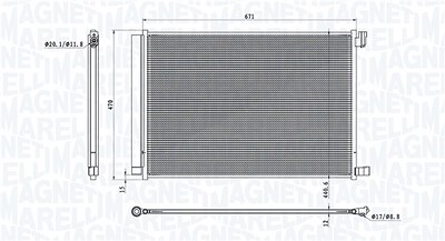 Magneti Marelli Kondensator, Klimaanlage [Hersteller-Nr. 350203101300] für Mercedes-Benz von MAGNETI MARELLI