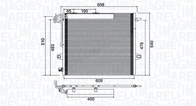 Magneti Marelli Kondensator, Klimaanlage [Hersteller-Nr. 350203947000] für Mercedes-Benz von MAGNETI MARELLI