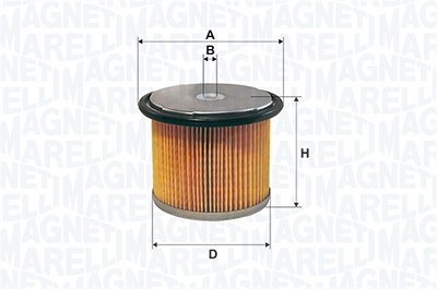 Magneti Marelli Kraftstofffilter [Hersteller-Nr. 152071760552] für Citroën, Fiat, Fso, Hyundai, Peugeot von MAGNETI MARELLI