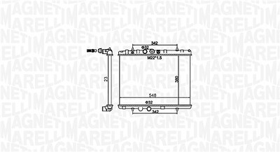 Magneti Marelli Kühler, Motorkühlung [Hersteller-Nr. 350213156100] für Citroën, Ds, Opel, Peugeot von MAGNETI MARELLI